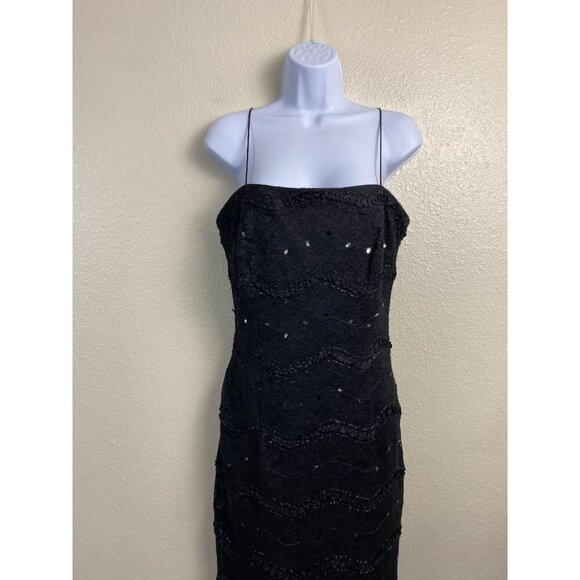 JS COLLECTIONS Black Lace Cocktail Dress 6 Petite Whimsigoth Fairy Grunge Y2K 90 - Picture 14 of 14